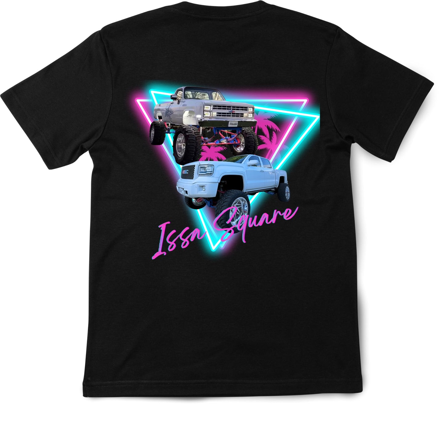 Issa square neon logo t shirt