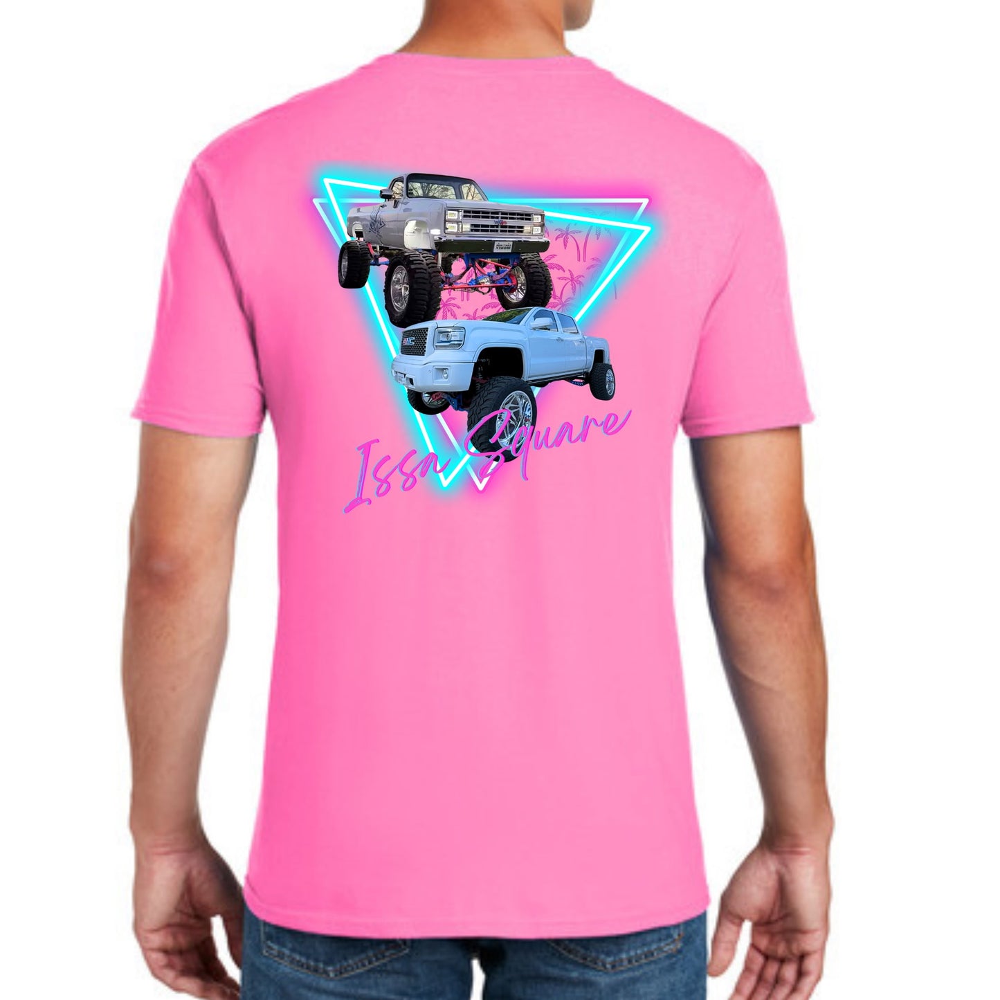 Issa square neon logo t shirt