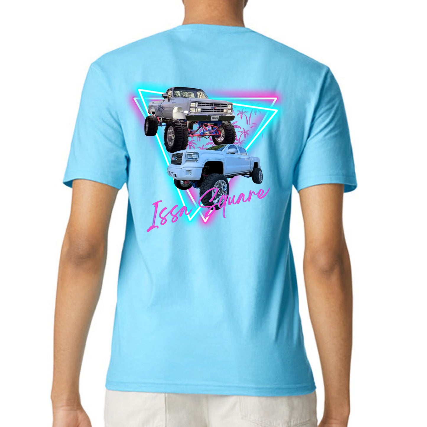 Issa square neon logo t shirt