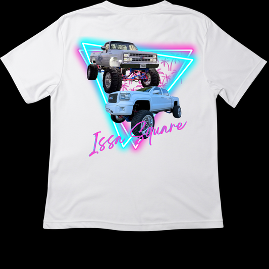 Issa square neon logo t shirt